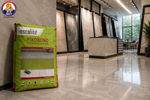 Ascolite Fixobond + grey and white adhesive for vitrified and stone tiles