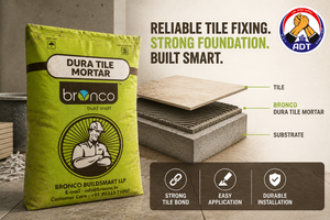Bronco Duratile Mortar mixed with water before fixing floor tiles