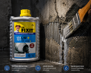 Dr. Fixit 101 Pidiproof LW+ — cementitious waterproofing admixture with anti-corrosive action for structural steel protection
