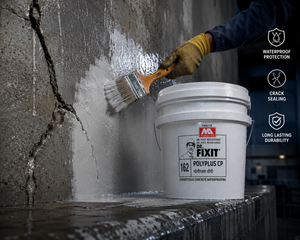 Dr. Fixit Polyplus CP Admix — construction chemical mixed into fresh concrete for permanent crystalline waterproofing protection