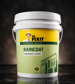 Dr. Fixit RAINCOAT WPC — durable weather-proof waterproofing chemical for wall leakage solution and exterior facade protection India