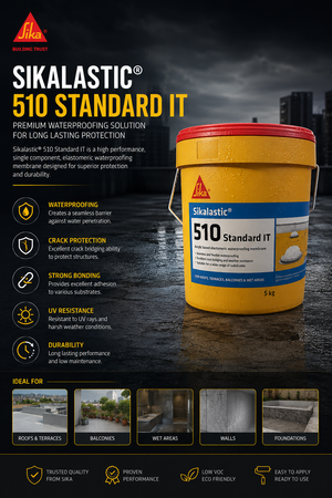 Sikalastic-510 CoolCoat IN — elastomeric cool roof waterproof coating for roof waterproofing and heat reflection India
