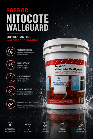 Fosroc Nitocote Wall Guard — polymer-modified cementitious waterproof coating for wall waterproofing and wall seepage solution India