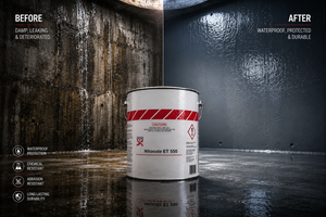 Fosroc Nitocote ET 550 product close up — two-component epoxy tar protective coating specifications Fosroc India