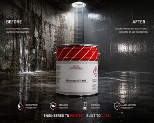 Nitocote ET 402 application on underground concrete structure — two-component epoxy tar protective coating contractors India