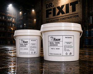 Dr Fixit Tape Adhesive product packaging — waterproofing membrane tape bonding adhesive Dr Fixit Waterproofing Solutions India