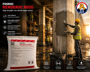 FOSROC RENDEROC RGS construction chemical — stiff repair micro concrete vertical overhead concrete repair non-sag durable India