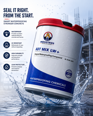 ADT Mix LW+ waterproofing compound that mixes into concrete to prevent leakage