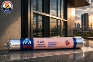 Dr. Fixit Feviseal HY 100 applied in expansion joint — flexible hybrid polymer sealant movement joint India