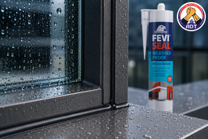 Dr. Fixit Feviseal Weatherproof Pro sealing a facade joint on a curtain wall