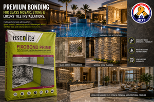 Ascolite Fixobond Prime polymer-enriched tile adhesive for walls and floors