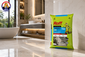 Roff T04 Vitrofix non-sag white adhesive for large light-coloured tiles