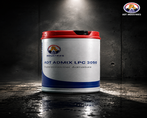 ADT Admix LPC 3050 concrete admixture dosing — low PC superplasticizer for structural slab column foundation concrete India