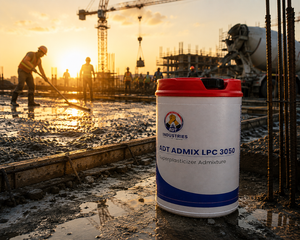 ADT Admix LPC 3050 construction chemical — low PC superplasticizer admixture concrete bleeding segregation water reduction India
