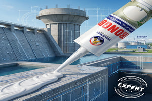 ADT Strong Bond applied on concrete structure — waterproof adhesive sealant for instant leak repair India