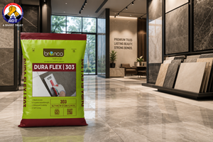 Bronco Dura Flex single-component cementitious adhesive mixed from powder