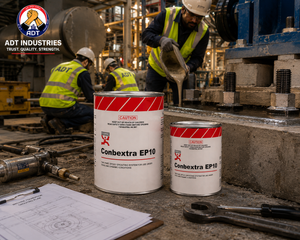 Structural crack in reinforced concrete repaired with Conbextra EP10 — low-viscosity epoxy injection grout full bond restoration India