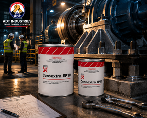 Conbextra EP10 product close-up — low-viscosity epoxy injection grout structural crack repair specifications Fosroc India