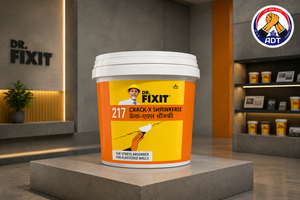 DR. FIXIT CRACK-X SHRINKFREE product close-up — zero-shrink crack filler paste wall concrete crack repair specifications India