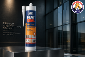 Dr. Fixit Feviseal Neutral Pro non-corrosive silicone sealant tooled to a clean finish