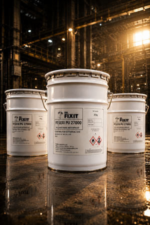 DR FIXIT FLEXI PU 270(I) liquid waterproofing roof solution — flexible PU coating for terrace wall and roof waterproofing India