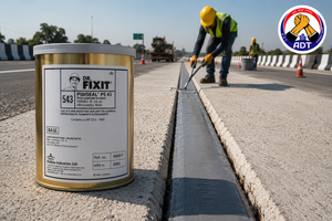 Dr. Fixit Pidiseal PS 43 sealing an expansion joint in a concrete pavement