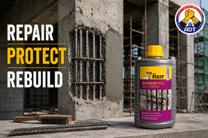 Dr. Fixit Rust Remover used to repair, protect and rebuild corroded reinforced concrete structures India