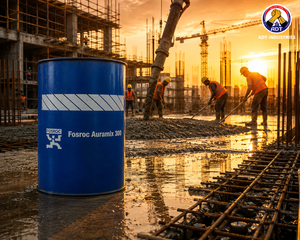 Fosroc Auramix 300 product packaging — mid PC polycarboxylate superplasticizer admixture for structural concrete Fosroc India