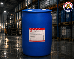 Fosroc Auramix BCI product packaging — corrosion inhibitor admixture for reinforced concrete Auramix range Fosroc India