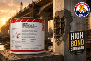 Fosroc Nitomortar S construction chemical — solvent-free epoxy repair mortar structural concrete repair durable bond India