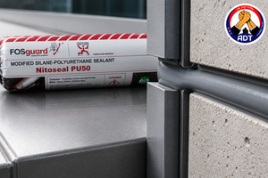 Fosroc Nitoseal PU50 high movement hybrid sealant tooled into a dynamic joint