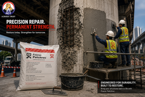 Fosroc Patchroc rapid-setting repair mortar — fast concrete patch repair high early strength quick return to service India