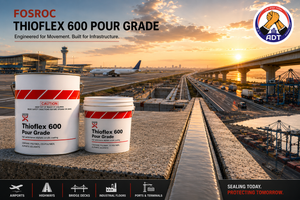 Fosroc Thioflex 600 Pour Grade base and curing agent mixed before pouring