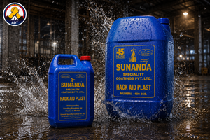 Hack Aid Plast product packaging — polymer bonding agent eliminates hacking for concrete plastering Sunanda Speciality Coatings India