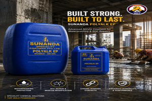 Polymer bonding agent from Sunanda Speciality Coatings. Improves adhesion of concrete, plaster and repair mortars — reliable bonding for construction India.