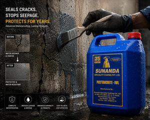 Waterproofing application using POLYTANCRETE IWL — cementitious waterproofing compound for long-lasting roof and terrace protection
