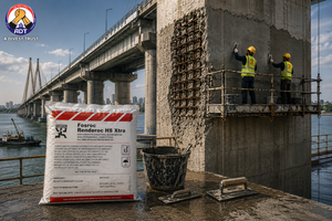 Fosroc Renderoc HS Xtra high-strength rapid-setting repair mortar — structural concrete restoration fast-track site repair India
