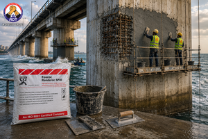 Renderoc SP 40 product close-up — 40 MPa polymer-modified repair mortar structural concrete restoration specifications India
