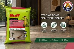 Roff T03 Vitrofix grey tile adhesive bag from Roff India