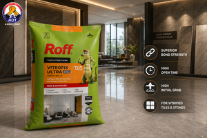 Roff T05 Vitrofix Ultra grey tile adhesive bag from Roff India