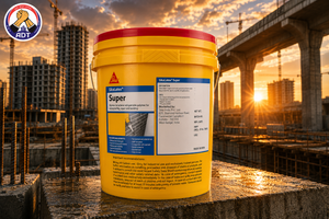 Sika Latex Super mixed into cementitious waterproofing coating for terrace and bathroom India