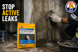 Sika MonoTop-108 Water Plug IN product packaging — rapid-setting leak plugging mortar Sika India for basement and concrete