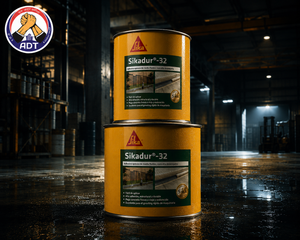 Sikadur 32 applied on concrete repair surface — low viscosity epoxy bonding agent penetrating substrate structural bond India