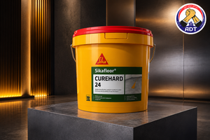 Sikafloor CureHard-24 penetrating densifier hardening an existing concrete slab