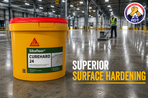 Sikafloor CureHard-24 densifier used in grinding and polishing concrete
