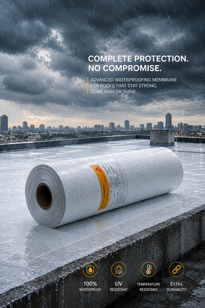 SikaProof 312 HDPE SG W IN waterproofing solution — pre-applied HDPE membrane for basement foundation tunnel below-grade waterproofing India