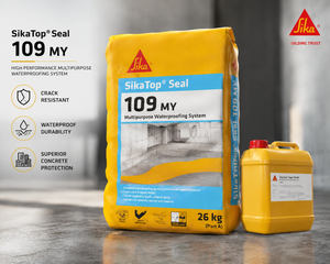 Sikatop 109 Seal IN — highly flexible two-component cementitious waterproofing coating by Sika India for demanding applications