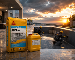 Sika Sikatop 109 Seal IN — flexible cementitious waterproofing system for roof, terrace, basement, swimming pool and water tank protection