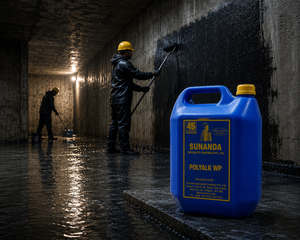 Polyalk WP by Sunanda — acrylic polymer waterproof coating with strong adhesion to concrete and masonry cementitious substrates