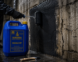 Sunanda Polyalk WP — trusted waterproofing chemical for bathroom, basement, terrace and exterior wall waterproofing applications